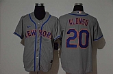 Mets 20 Pete Alonso Gray 2020 Nike Cool Base Jersey,baseball caps,new era cap wholesale,wholesale hats